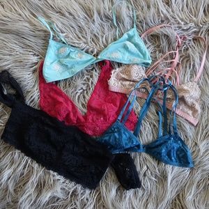 A bundle of Pretty Things Bralettes